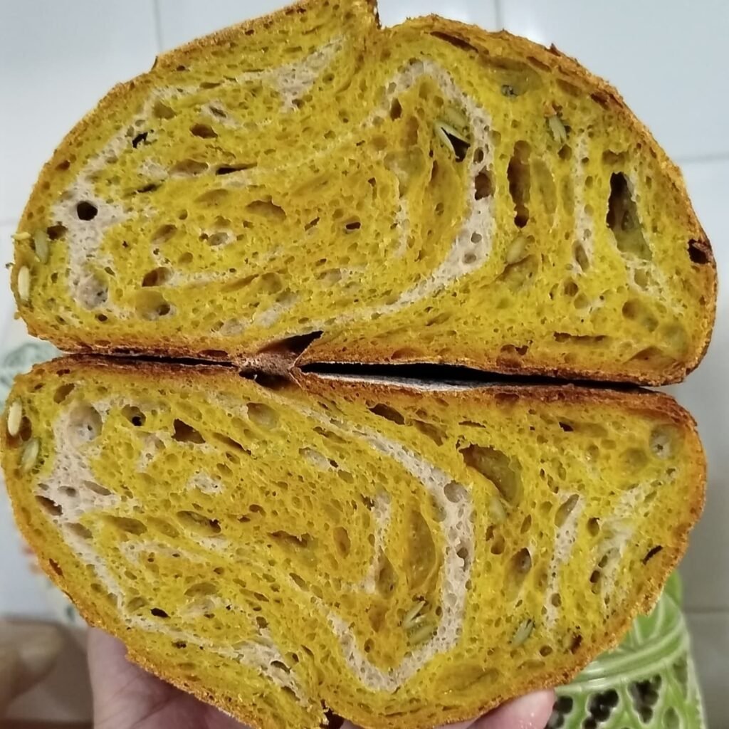 Miga de un pan elaborado por Paco Caballero