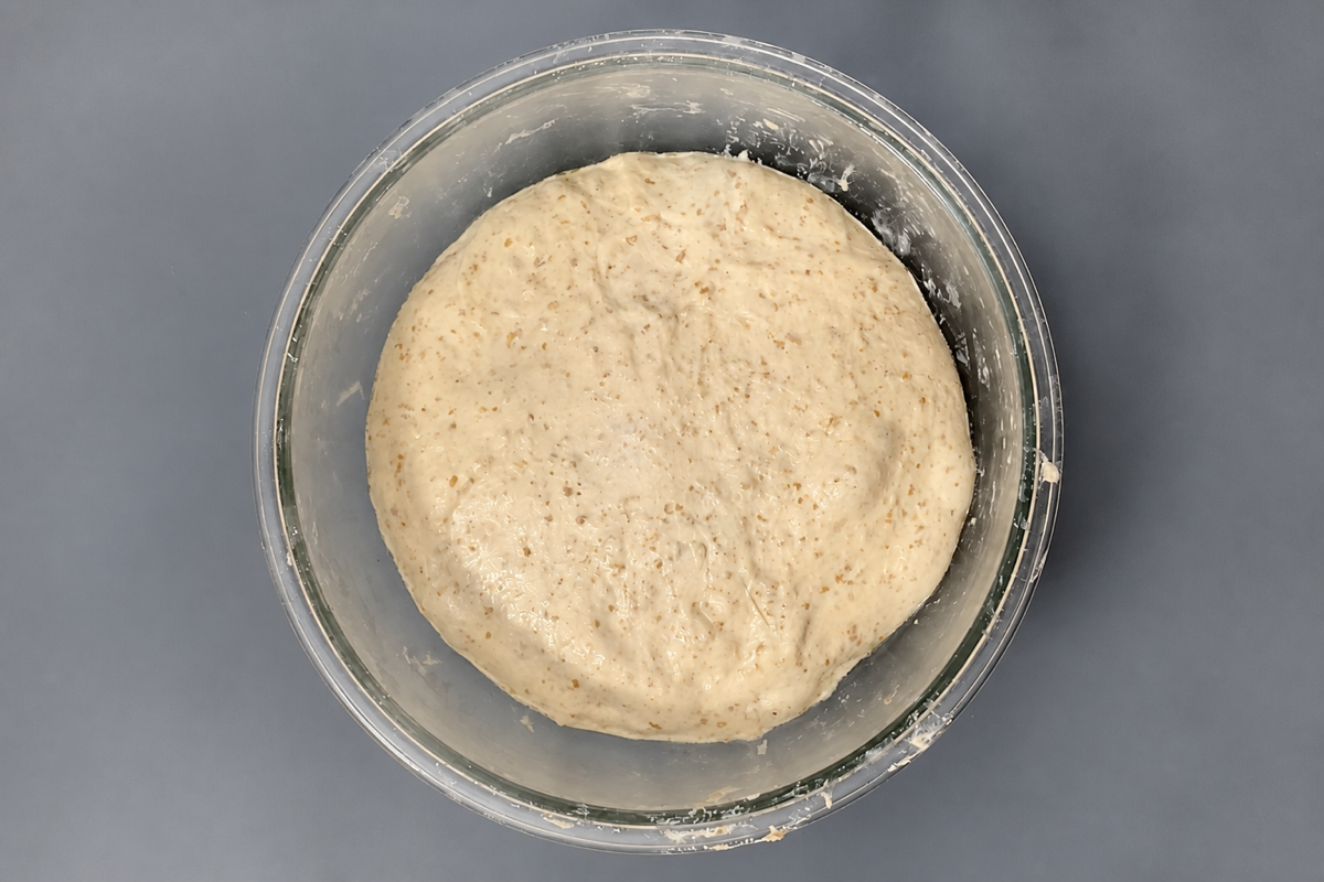 Masa aireada al terminar la primera fermentación